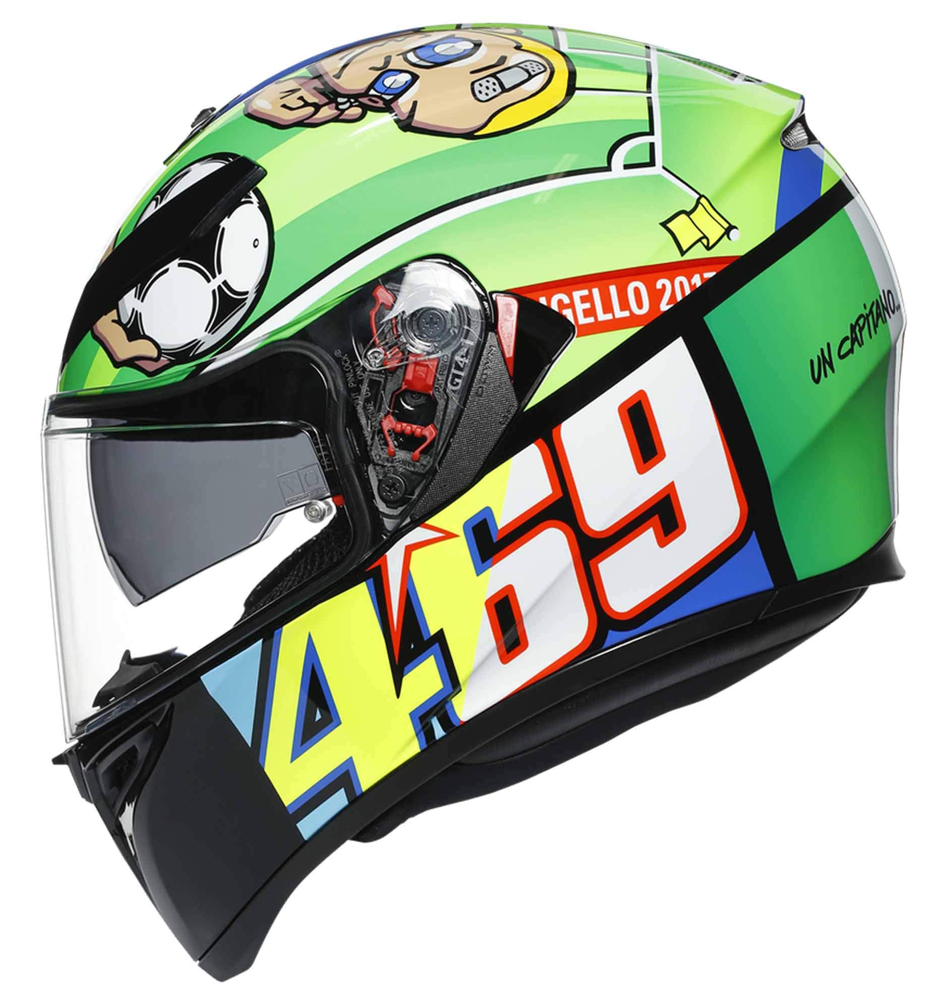 AGV K3 SV Valentino Rossi Mugello 2017 Motorcycle Helmet Green LG